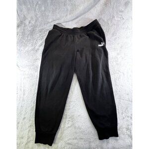 Puma Jogger Men's XL black Pants With Drawstring Waist & Ribbed Cuffs